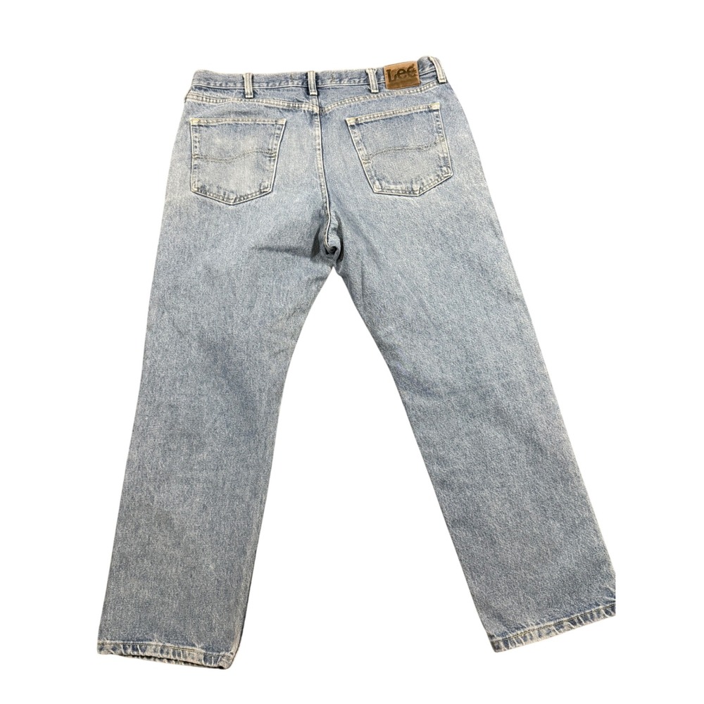 Lee Men's Regular Fit Light Wash 100% Cotton Straight Leg Denim Jeans Size 38x30 - Picture 3 of 7